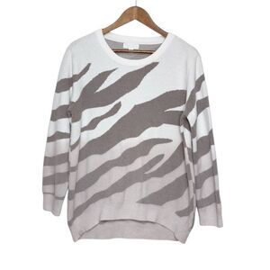 Barefoot Dreams Cozy Chic Ultra Light Sweater Ocean Reef Pullover Size Medium